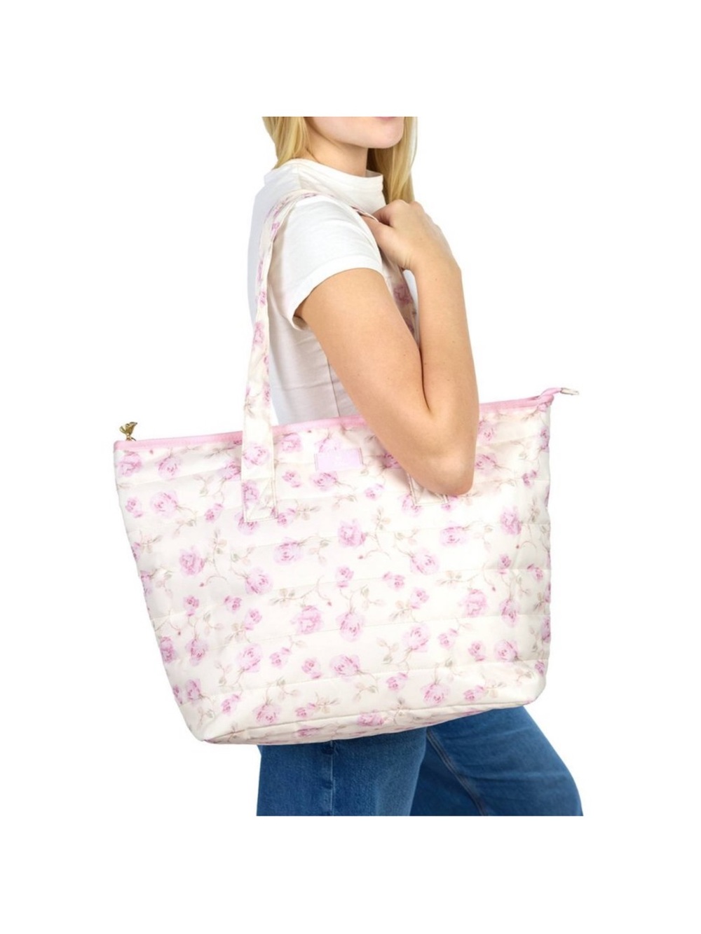 🎀LoveShackFancy × Target - Yoobi Ribbon Rosa
Quilted Tote Bag Sterling Dusk